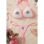 Sissy Lightweight Summer Transparent Lace Sleeveless Two-Piece Bra Set