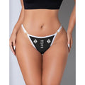 BBC only QOS Women's Low-Rise Triangle Underwear - Black & White Contrast Trim t
