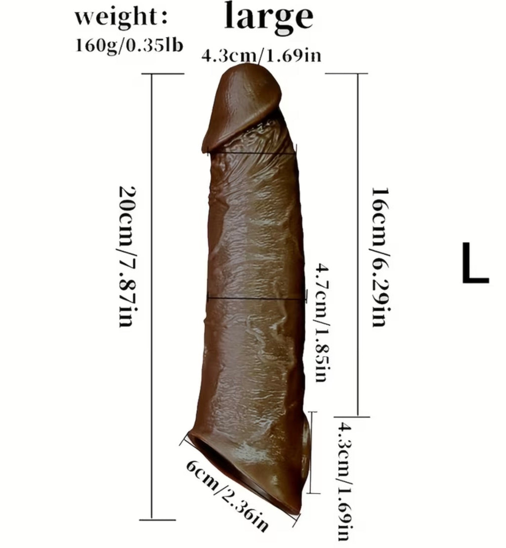 8” black cock extender