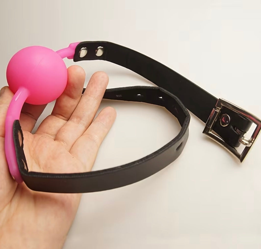 Silicone Open Mouth Gag, Bdsm Slave Gags Ball Solid Bondage Stuffed Toy