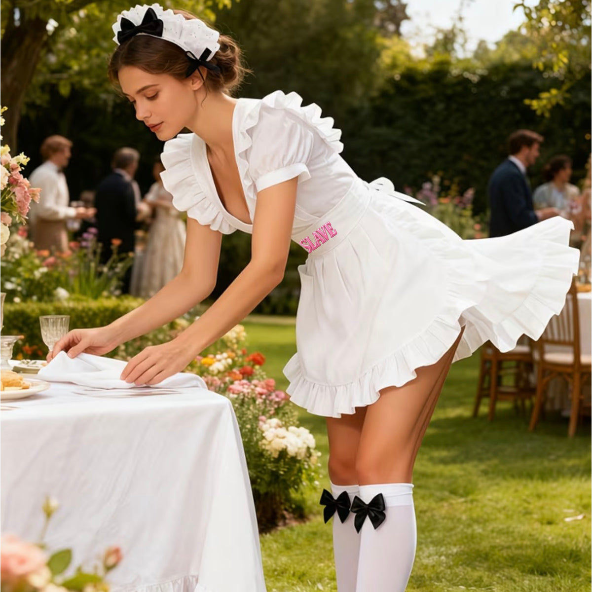 Sissy sl4ve 3pcs Women's French-Style Maid Costume Set