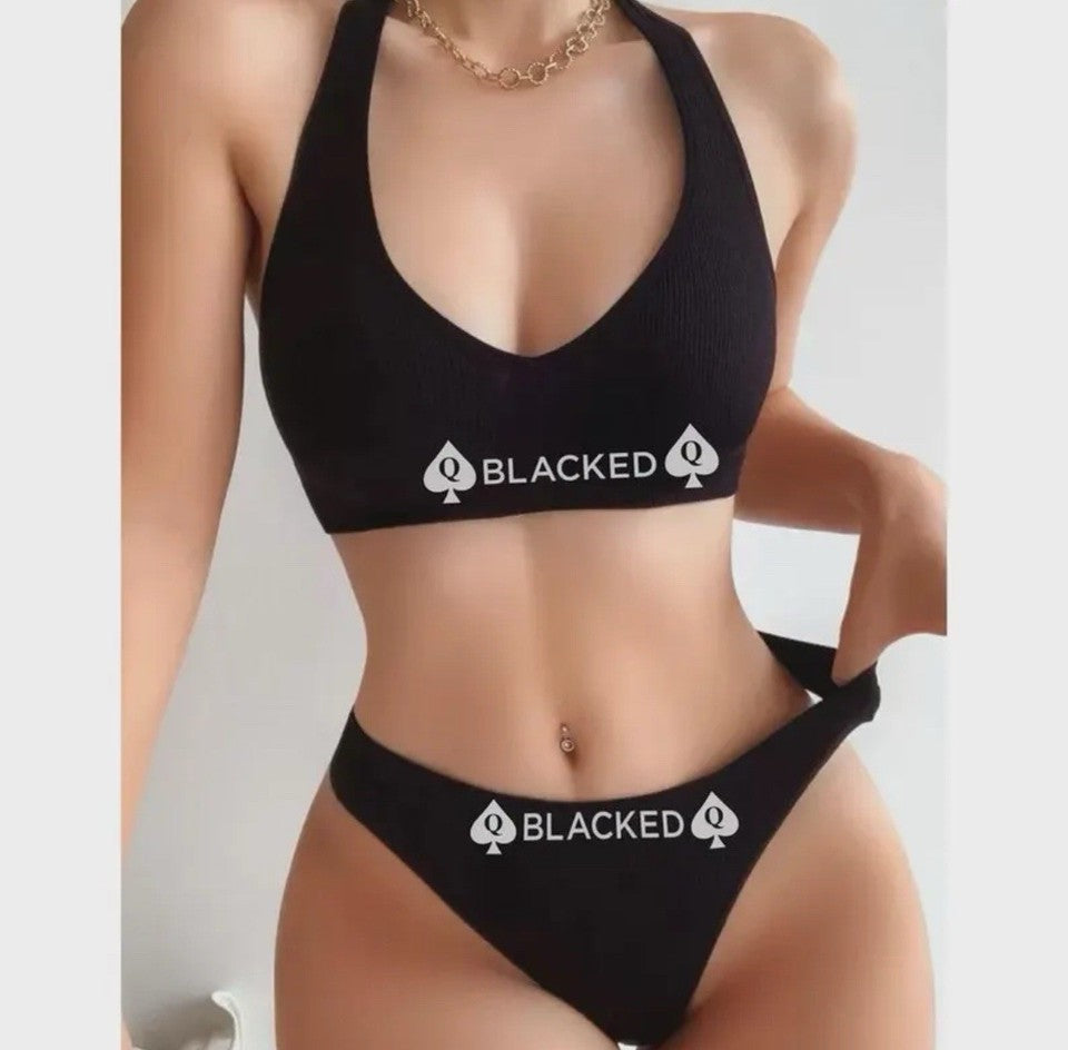 BLACKED QOS Nude Fit Plain Seamless Bra and Panty Lingerie Set