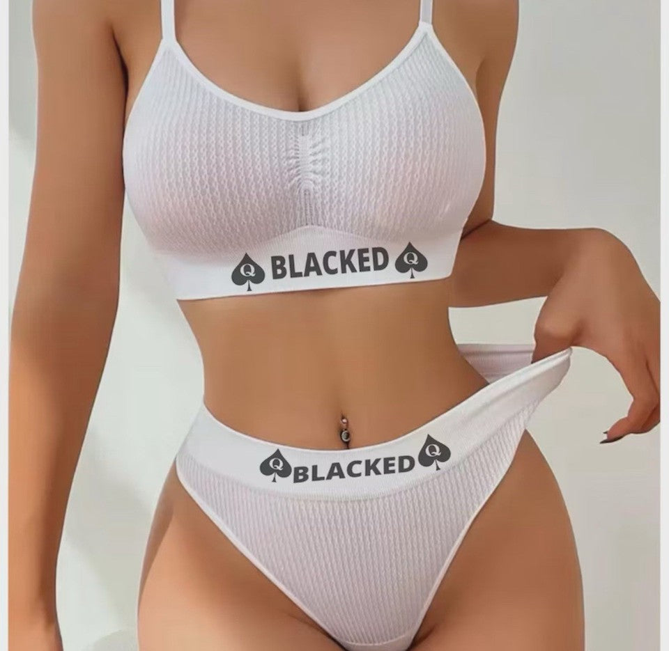 BLACKED QOS NudeFit Plain Seamless Bra & Panty Lingerie Set