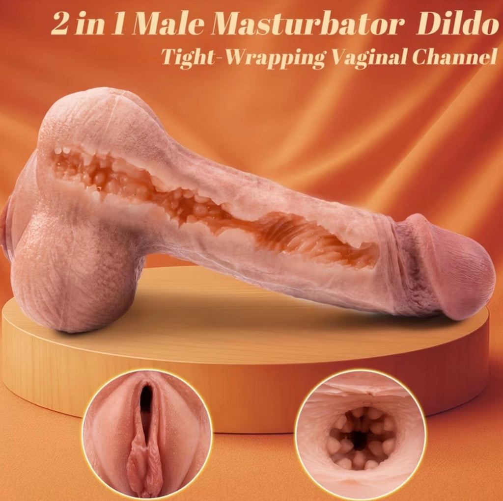 Dildo – 1pc Masturbation Cup, Dildo Dual-Purpose, TPE Material, Soft And Comfortable, Easy to Clean