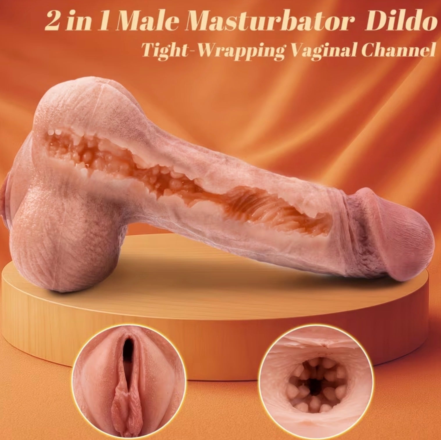 Dildo – 1pc Masturbation Cup, Dildo Dual-Purpose, TPE Material, Soft And Comfortable, Easy to Clean