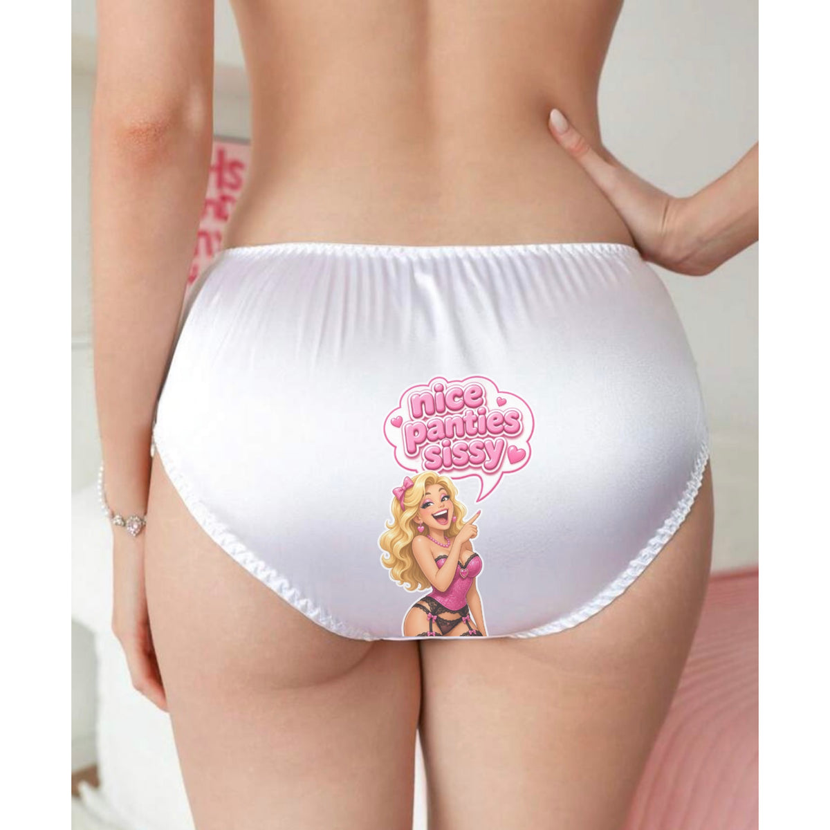 Nice panties sissy Women's Bow Lace Patchwork Triangle Panties