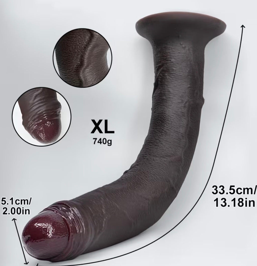 36.98 cm Realistic Dildo Adult Sex Toys for Women Men, Lifelike G Spot Clitoral Black Huge Dildo with Strong Suction Cup for Hands-Free Play, Flexible BBC Anal Toys G-Spot Dildos