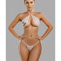 BLKD Women's Extreme Sheer Micro Bikini Set See Through G String Thong Brazilian Mini Swimsuit