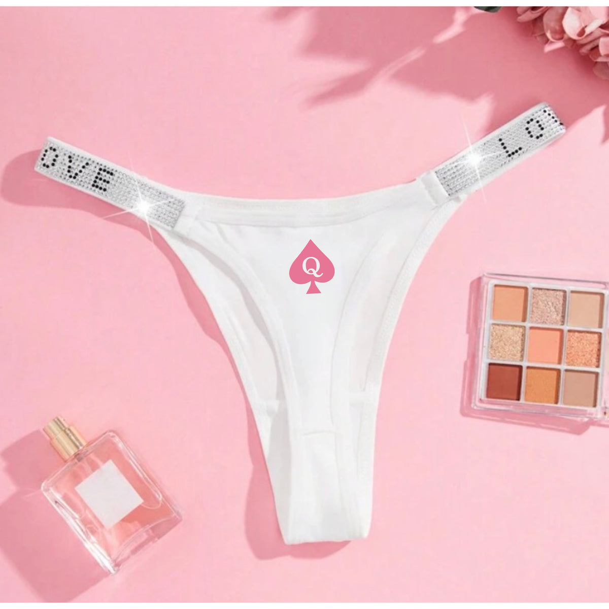 Size princess Women's Sexy Sequins Letter Romantic Fashion G-String Panties