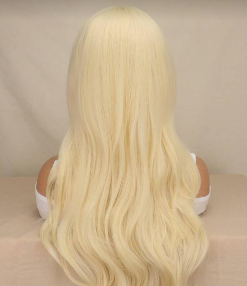 Light Blonde Wigs Long Wavy Cosplay Costume Wigs