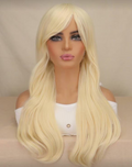 Light Blonde Wigs Long Wavy Cosplay Costume Wigs