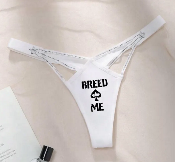 QOS Thong Underwear With Glittering Waistband Bridallingerie