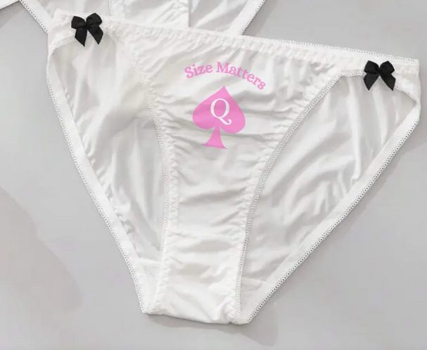 Size matters QOS 2pcs/Pack Women's Mid-Rise white Panties With Bow
