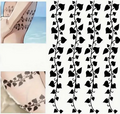 QOS Spade pattern tattoo stickers vine lace temporary stickers for long-lasting waterproofing