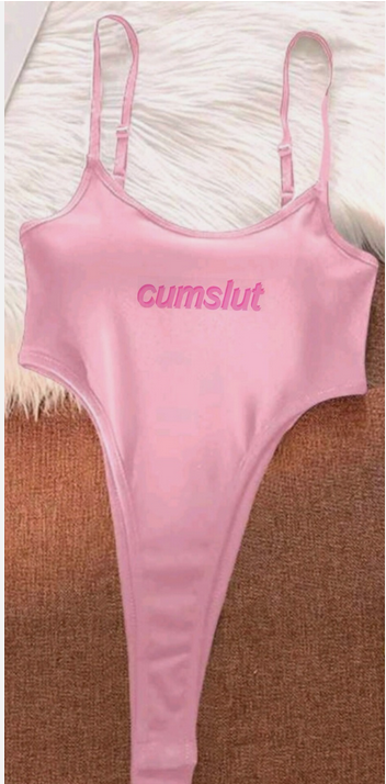 QOS Pink Casual Minimalist Strap Bodysuit