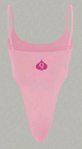 QOS Pink Casual Minimalist Strap Bodysuit