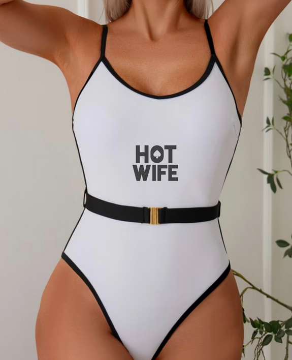Hotwife Color Block Women's One-Piece Swimsuit