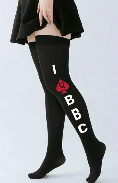 QOS BBC Women's Nylon Thigh High Schoolgirl Opaque Stockings