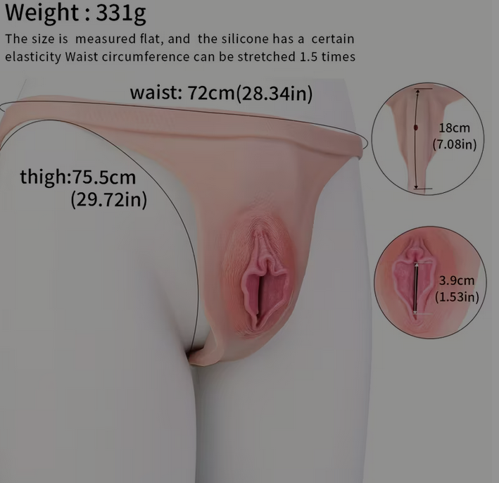 4 Styles Available New Thong with Insertable Fake Penis Silicone Vagina Shemale Crossdressing Sexy Underwear