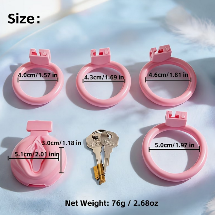 pink "tiny clitty" chastity device