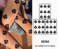 3 x Sheets Queen of Spades Temporary Tattoo Stickers