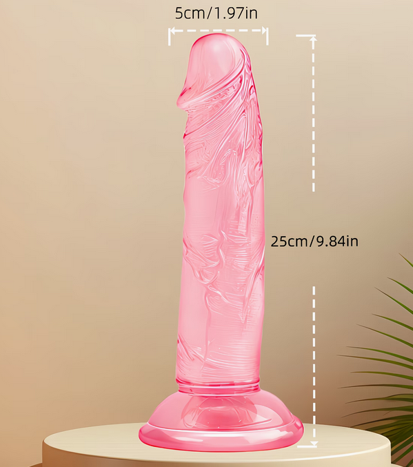 Oversized Pink Jelly Realistic Large Dildo