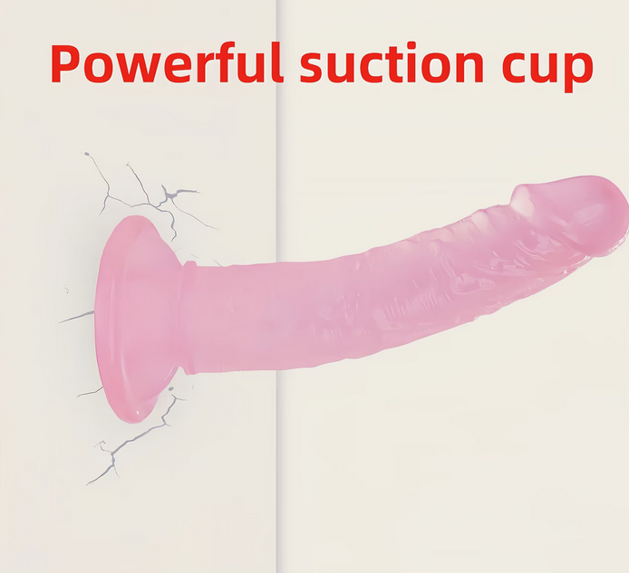 Oversized Pink Jelly Realistic Large Dildo