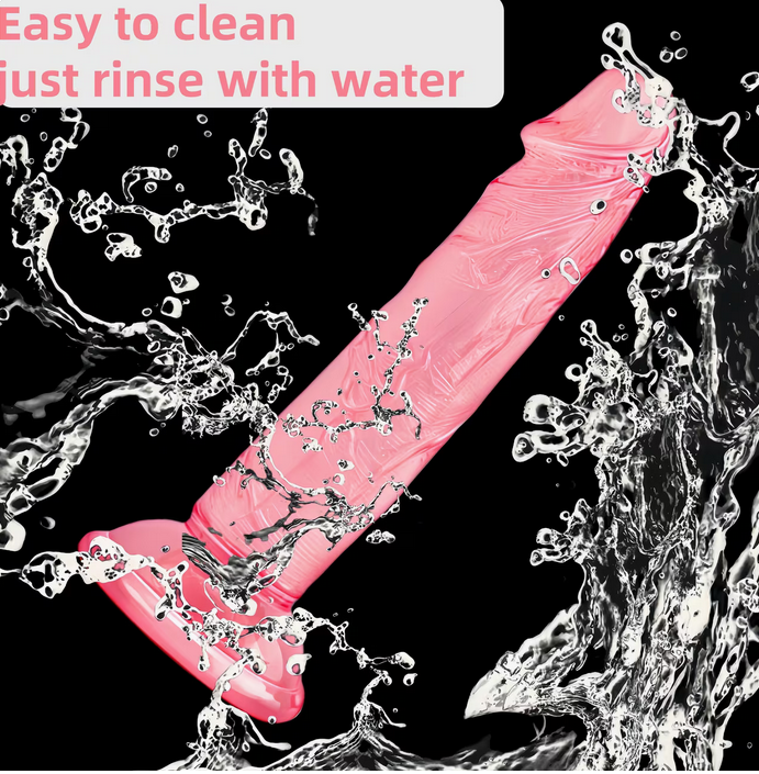 Oversized Pink Jelly Realistic Large Dildo