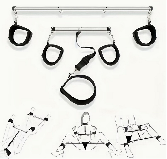 2/1 Set Suit, Hand And Foot Binding Restraint, Open Leg Adult Sex Toy