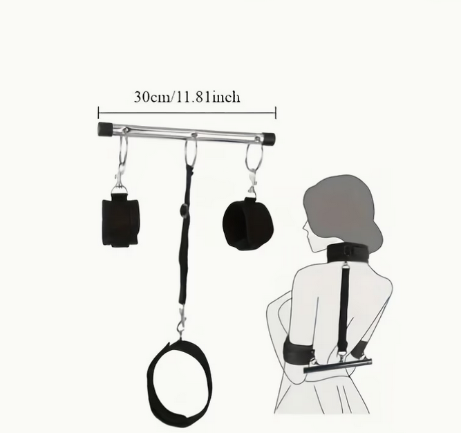2/1 Set Suit, Hand And Foot Binding Restraint, Open Leg Adult Sex Toy