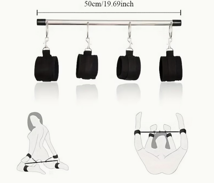 2/1 Set Suit, Hand And Foot Binding Restraint, Open Leg Adult Sex Toy