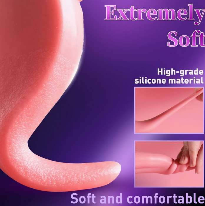 Tongue Vibrator Sex Toy -3-In-1 Realistic Vibrator