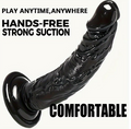 1 Realistic Dildo with Suction Cup - Soft, Flexible Dildo with Curved Head