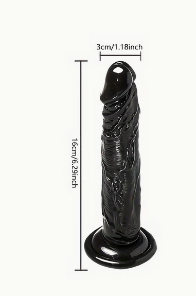 1 Realistic Dildo with Suction Cup - Soft, Flexible Dildo with Curved Head