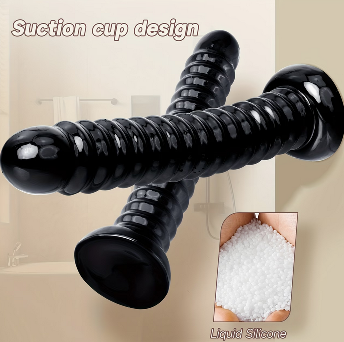 Long Black Anal Dildo Sex Toys