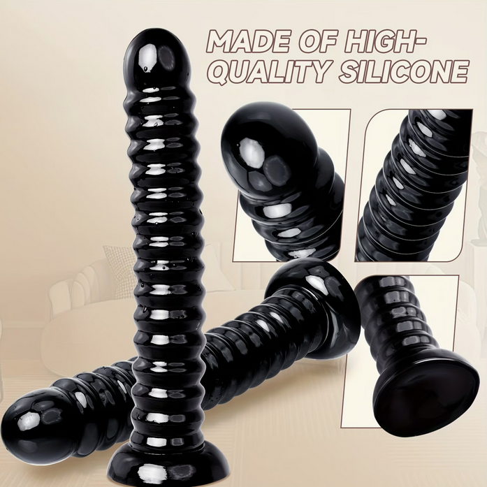 Long Black Anal Dildo Sex Toys