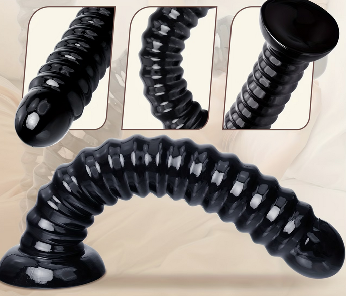 Long Black Anal Dildo Sex Toys