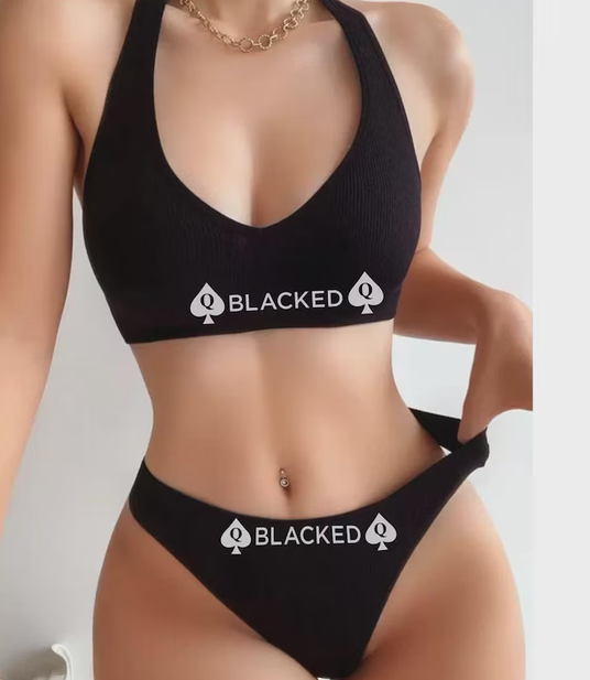 BLACKED QOS Nude Fit Plain Seamless Bra and Panty Lingerie Set