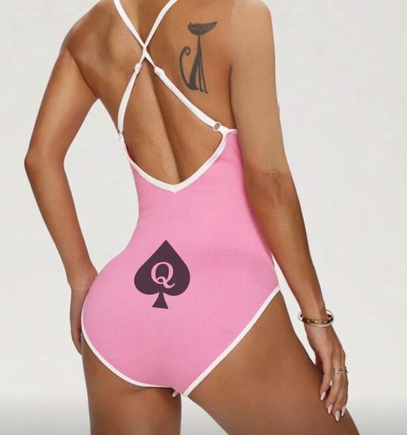 QOS Womens Seamless Yoga Jumpsuit With Contoured Pattern